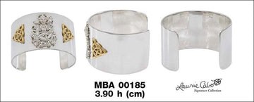 Cernunnos Silver and Gold Cuff Bracelet MBA185 - Jewelry